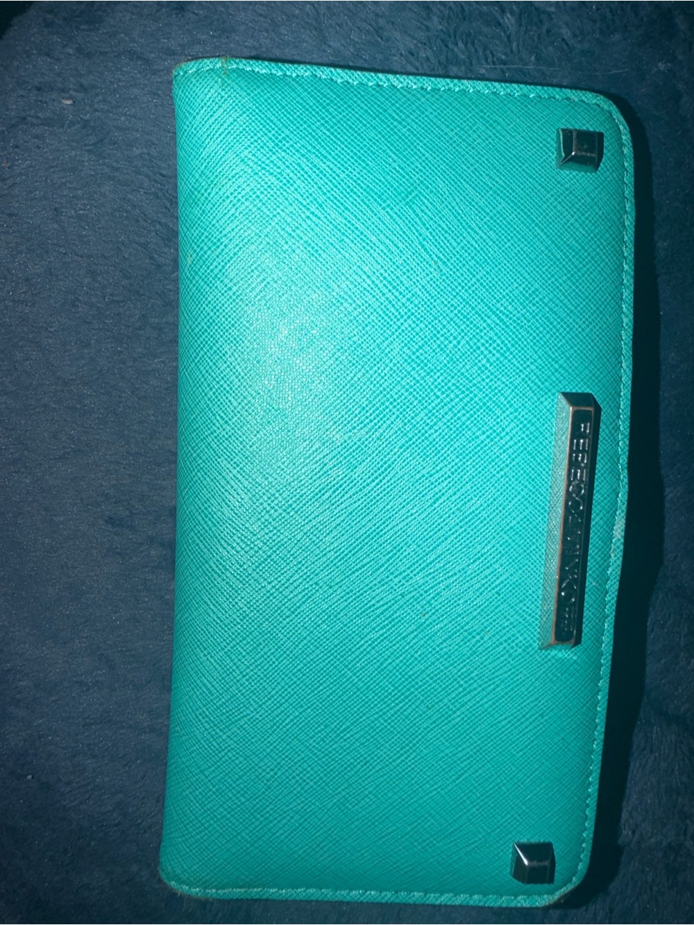 Rebecca Minkoff Turquoise Saffiano Snap Wallet